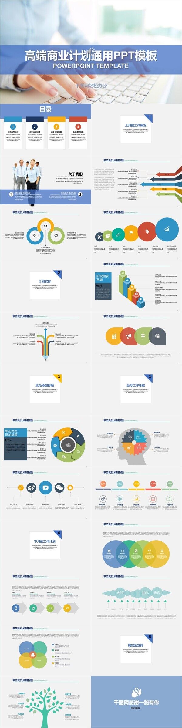 高端商业计划通用PPT模板