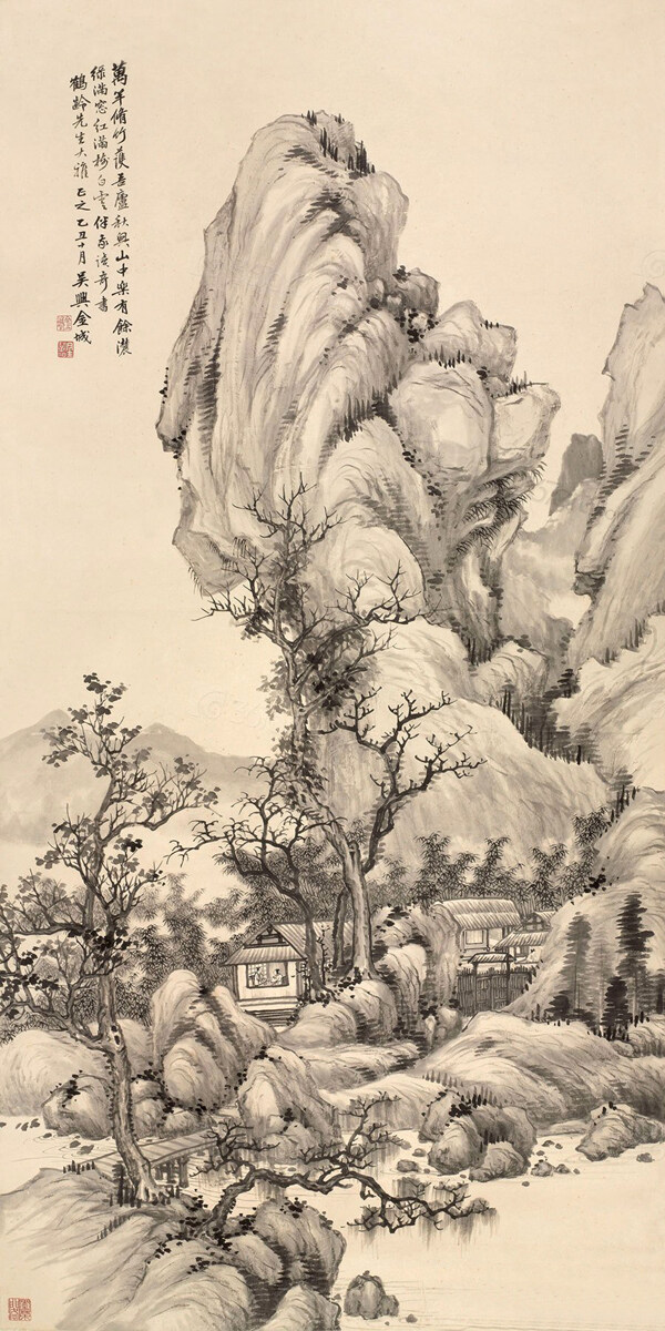 金城国画山水图图片