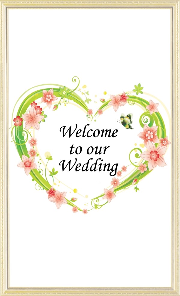 婚礼欢迎展板图片