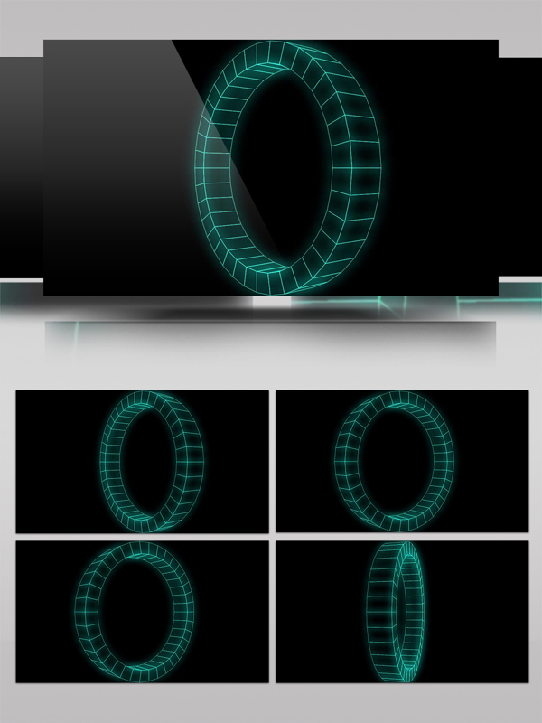 绿色线条圆环视频素材