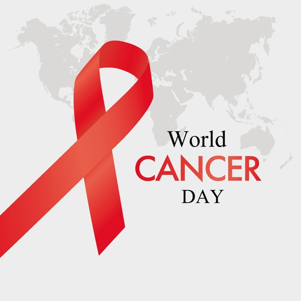 世界癌症日背景与地图