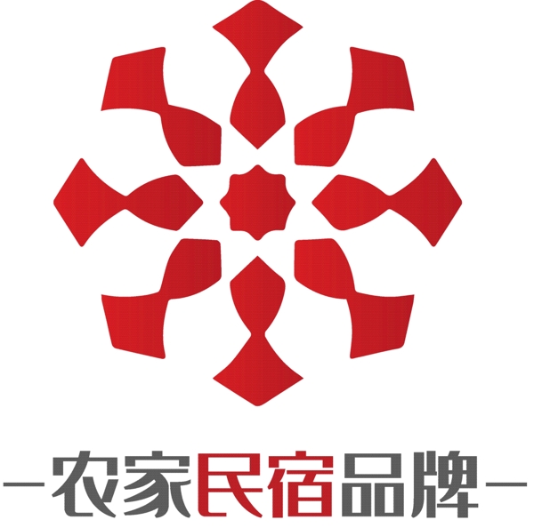 红色民宿logo设计