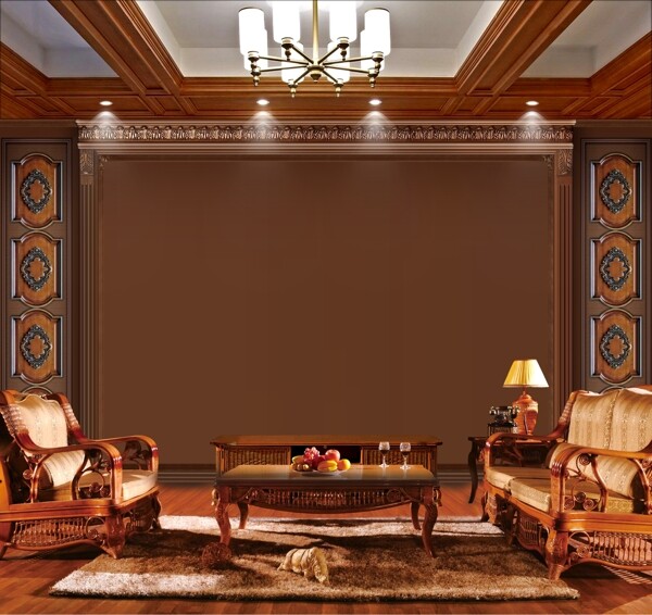 沙发背景墙效果图室内设计平面设计