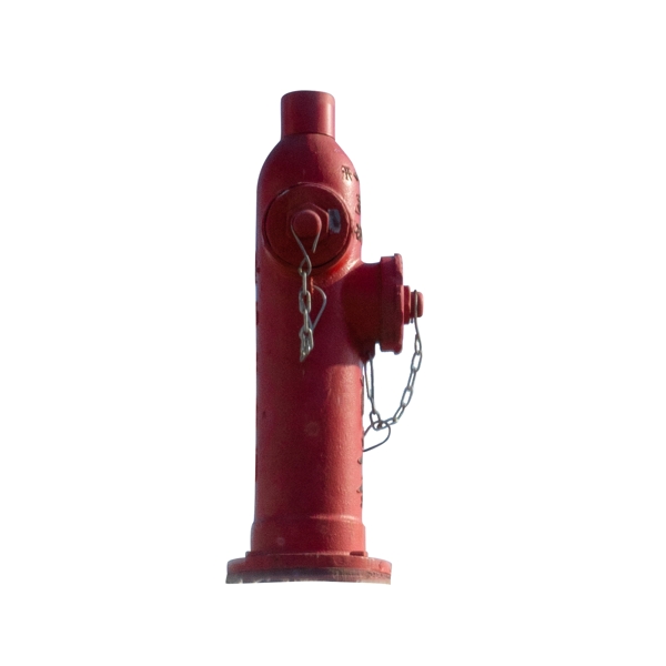 红色圆柱消防栓元素