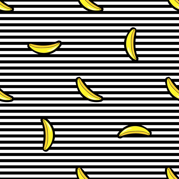 线条背景卡通香蕉填充素材