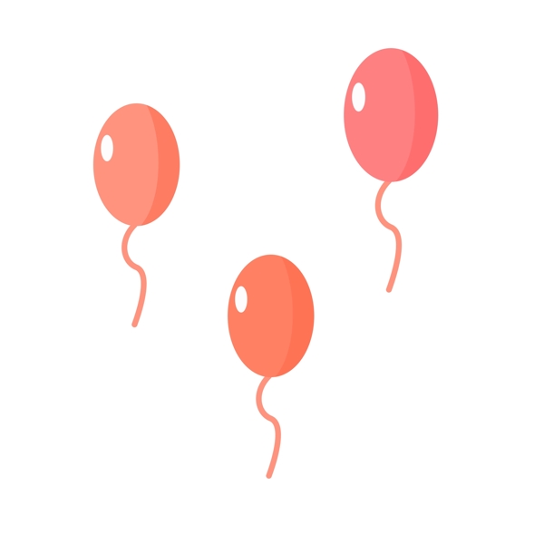 三个漂浮气球可商用元素