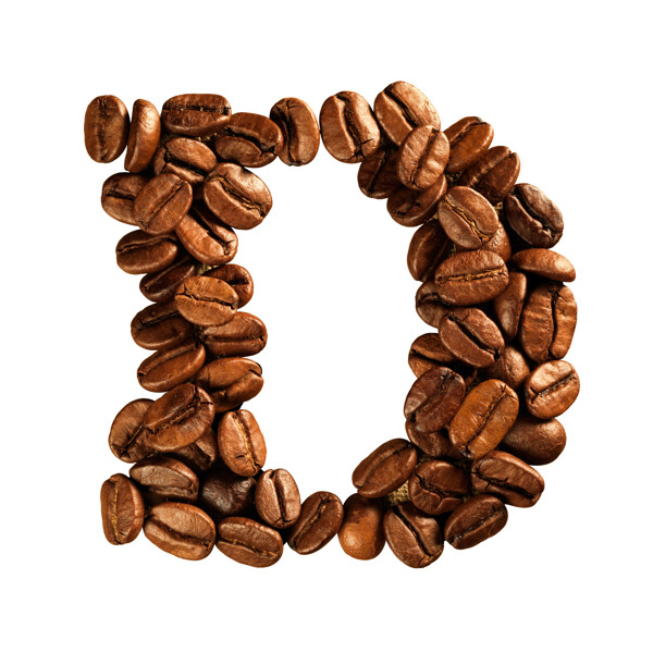 咖啡豆字母图片