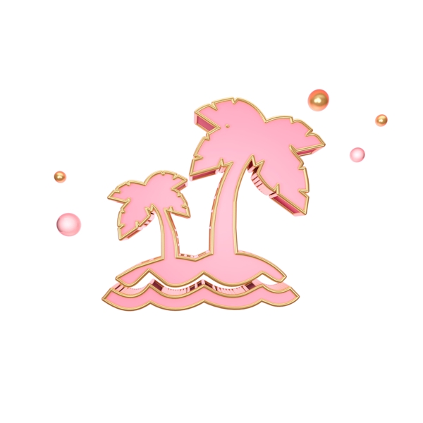 海边椰子树插图