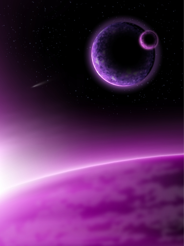 紫色星球矢量素材