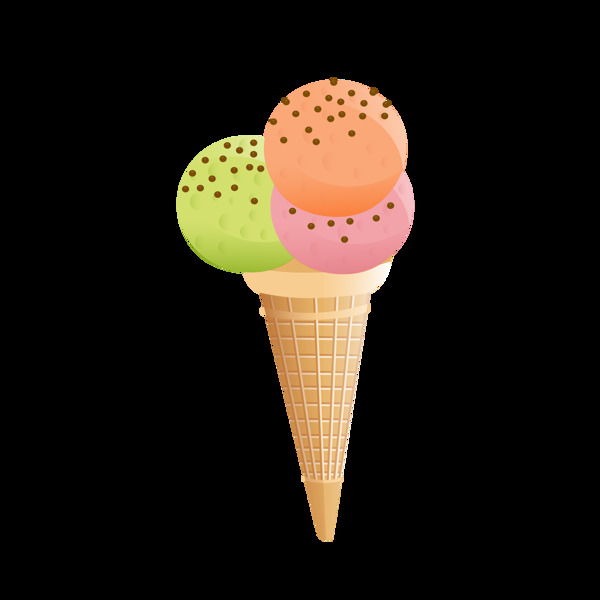 矢量卡通可爱冰淇淋元素