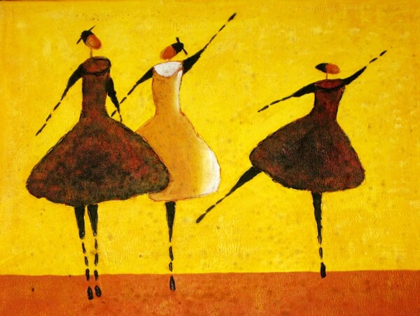 舞蹈女人油画无框画图片