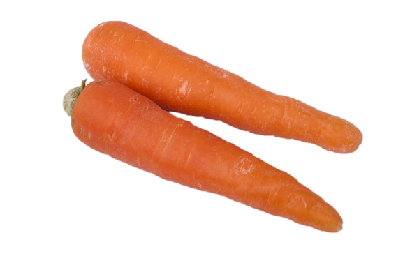 两根美味营养的胡萝卜