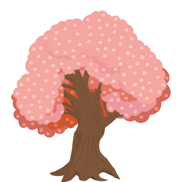 粉色植物树木图案