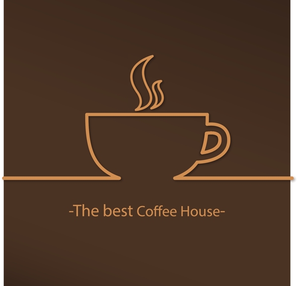 最佳咖啡屋标志logo模板