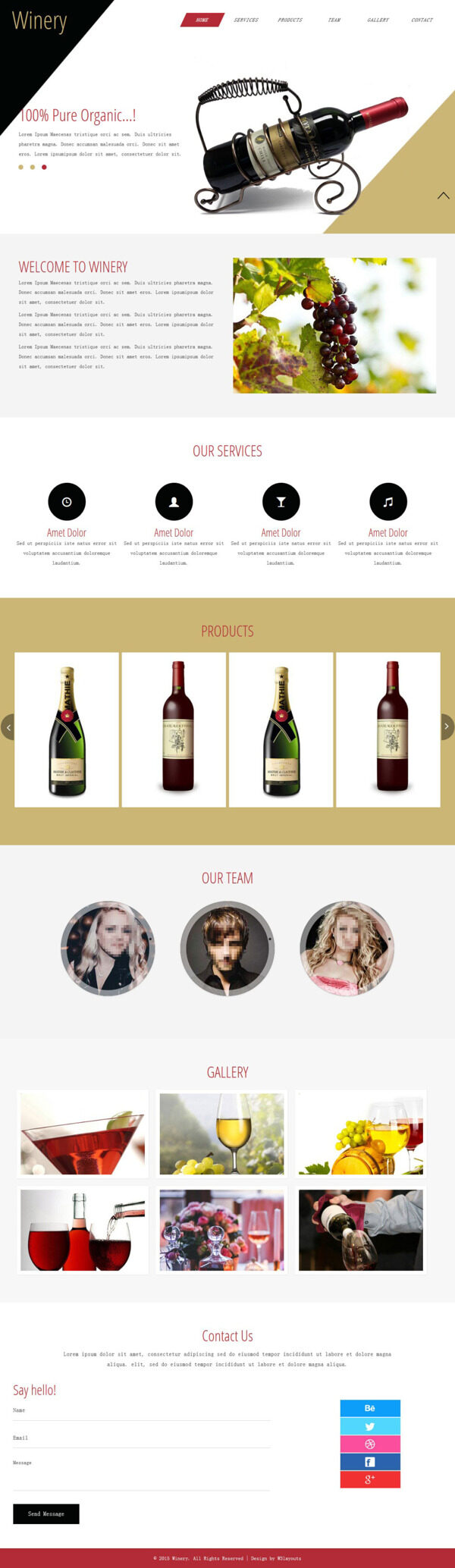 葡萄酒品牌介绍响应式网页模板