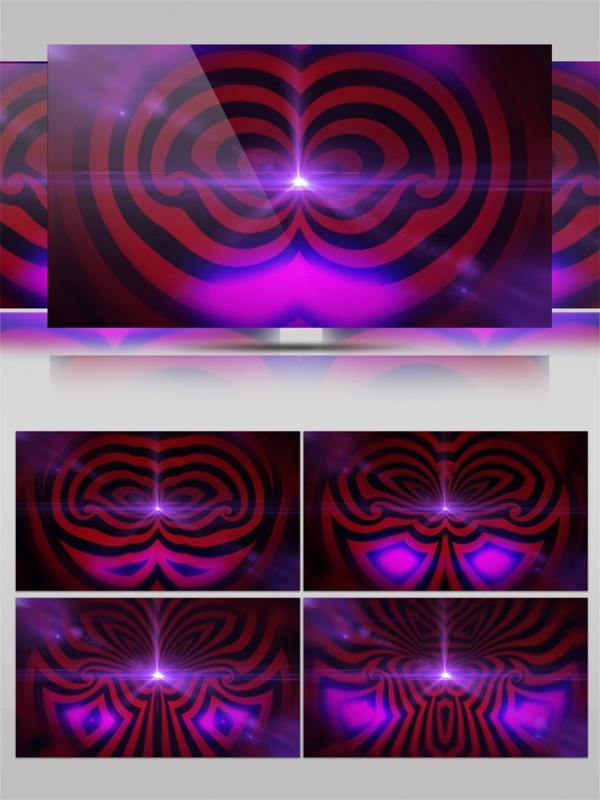 视频素红光迷幻隧道材