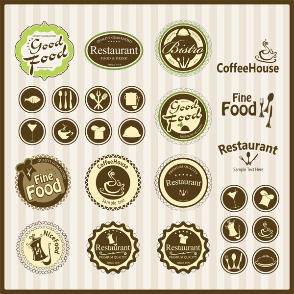 绿色健康食品标签图片