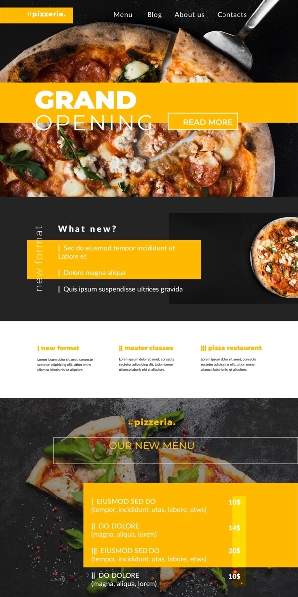 披萨美食网页界面图片