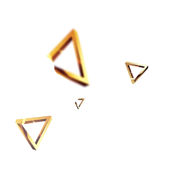 金色创意三角形几何元素