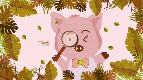 原创插画萌宠系列之宠物猪