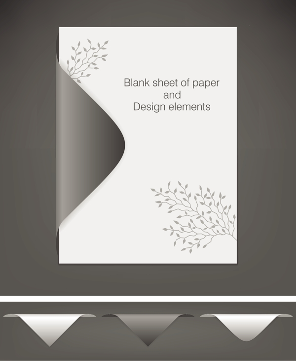 纸的设计元素矢量空白页02