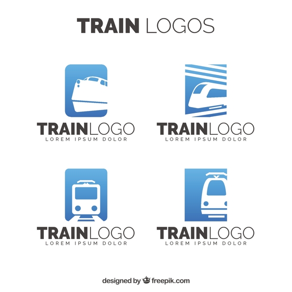 各种列车标志logo设计矢量素材