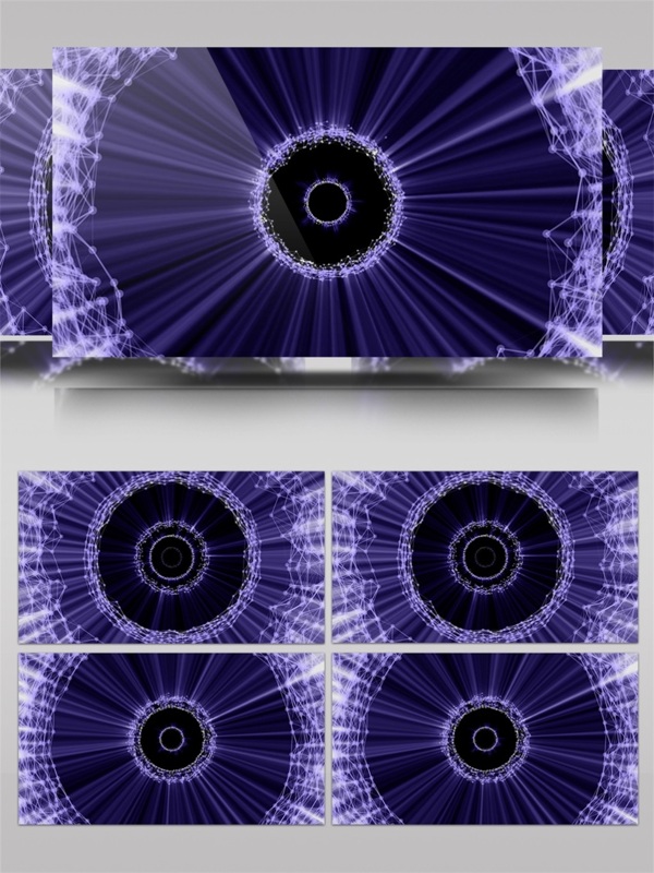 紫色光束圆形通道视频素材