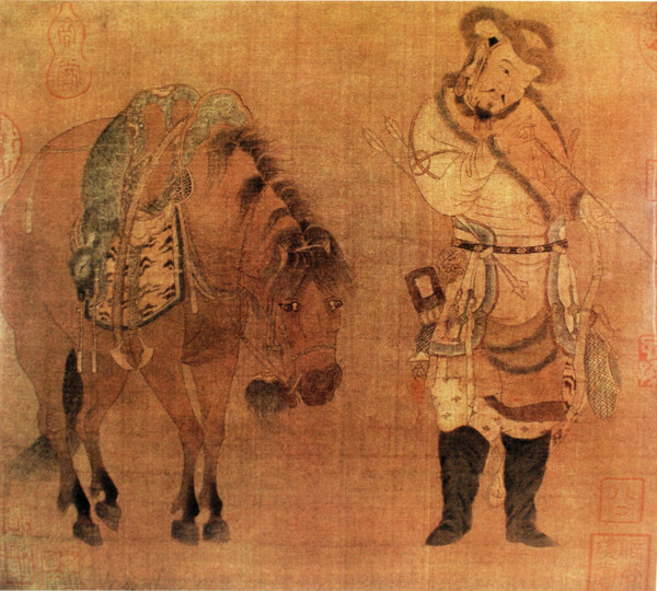 番骑猎归图人物画中国古画0167