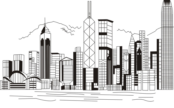 香港建筑矢量图图片