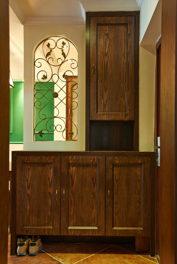 美式室内实木柜子设计图