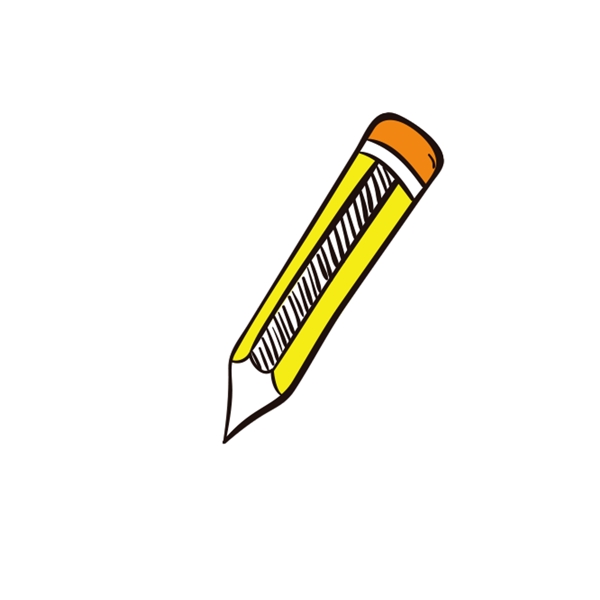黄色铅笔图案