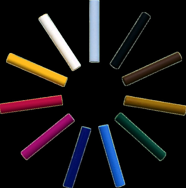 彩色排列粉笔免抠png透明图层素材