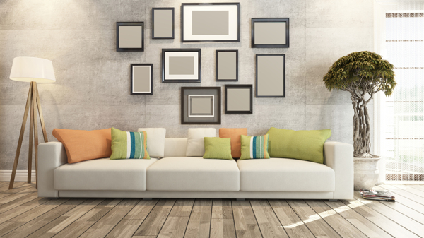 壁画客厅沙发效果图图片
