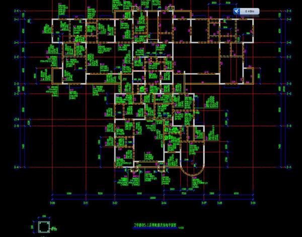 2号楼3层梁配筋及结构平面图图片