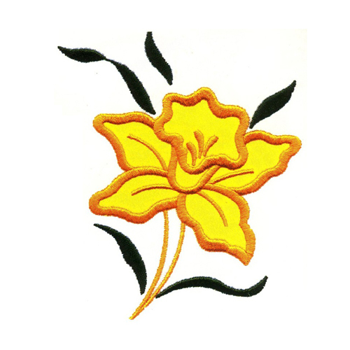 绣花植物花色彩黄色免费素材