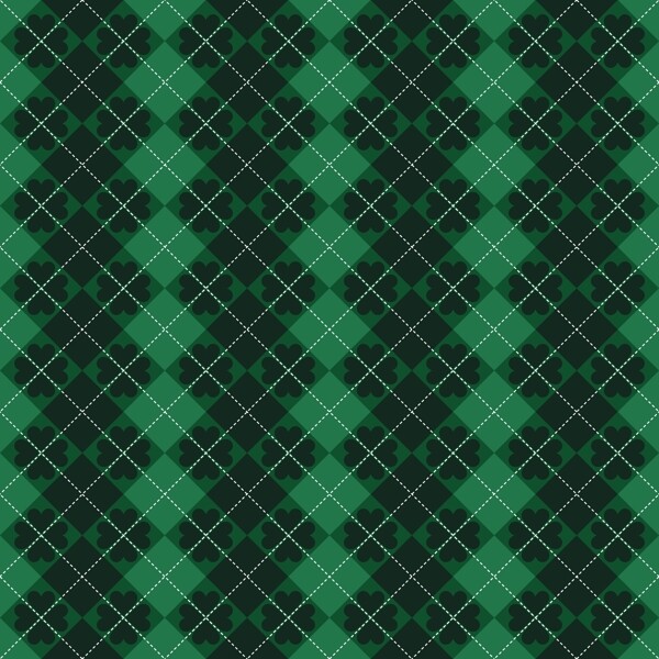绿色格子圣帕特里克模式