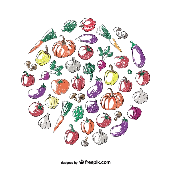 蔬菜圈涂鸦艺术