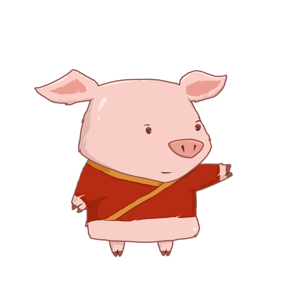 猪年新年猪喜庆形象