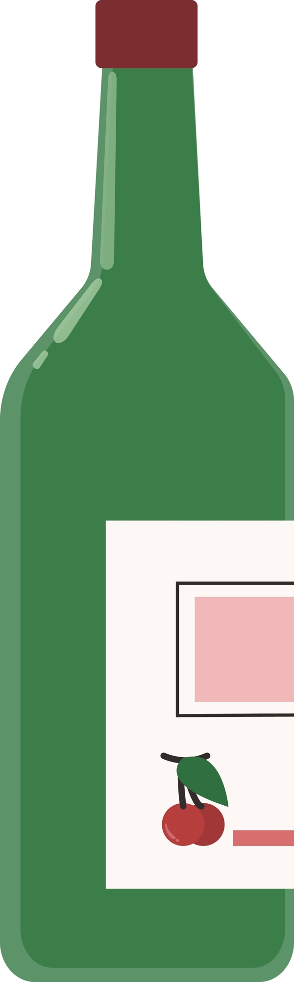 酒瓶图标元素设计模版