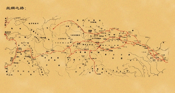 丝绸之路线路图图片