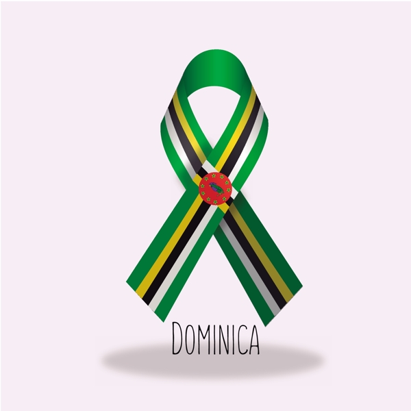 多米尼加国旗丝带设计矢量素材