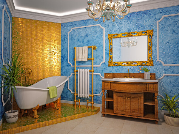 现代豪华浴室装修设计图片