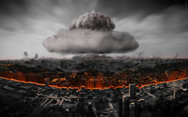 蘑菇云世界末日图片