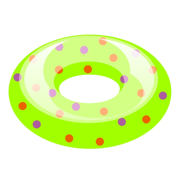 绿色圆点游泳圈