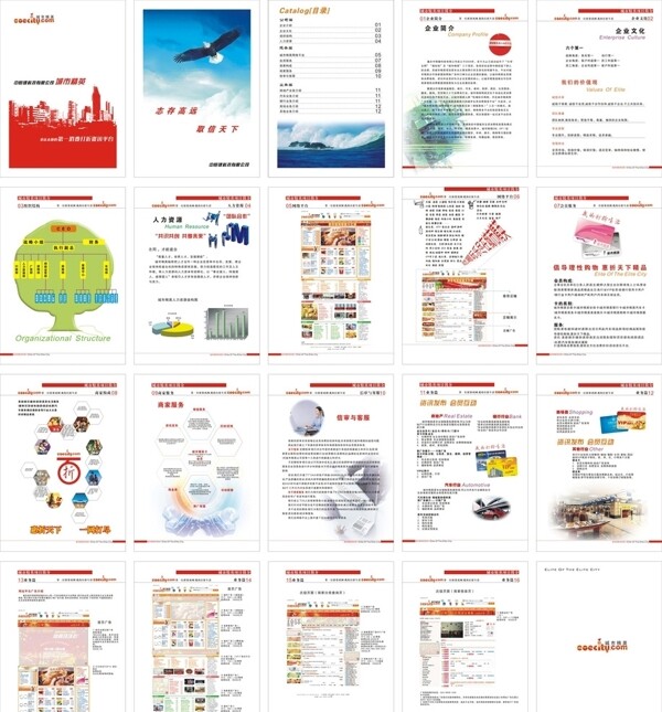 网站科技公司vi设计画册模版图片
