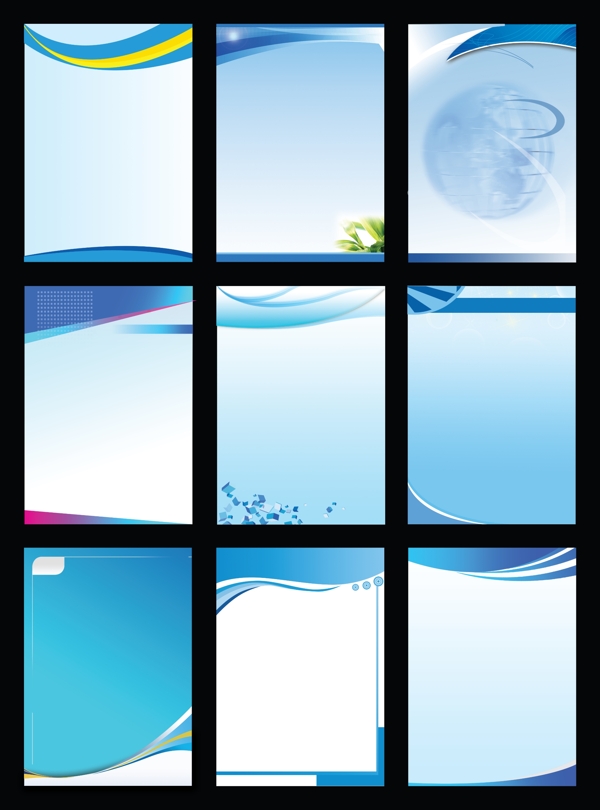 蓝色调企业展板背景设计PSD源文件