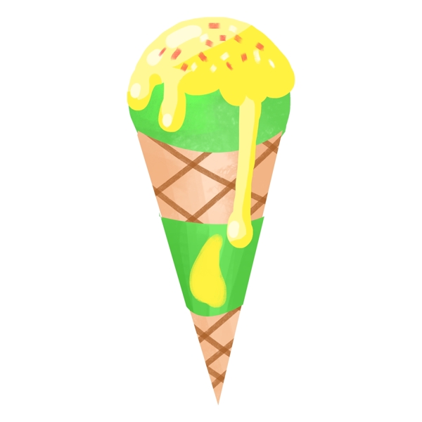 立体哈密瓜冰淇淋