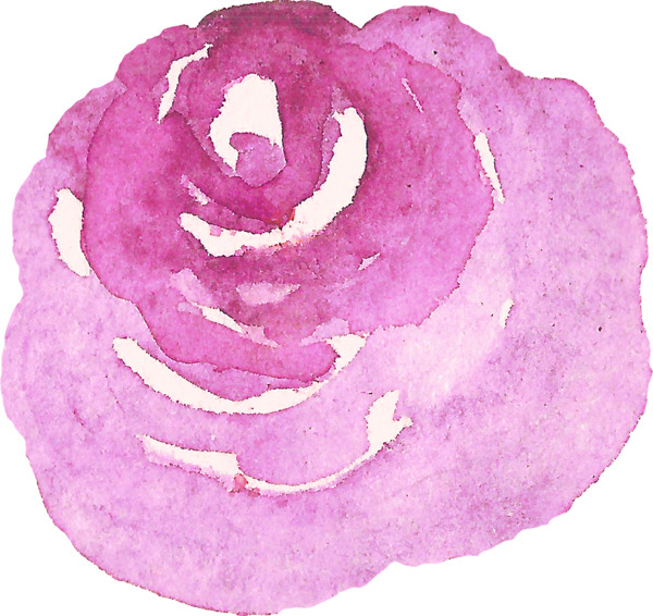 累叠加紫色水彩墨花卉图片素材
