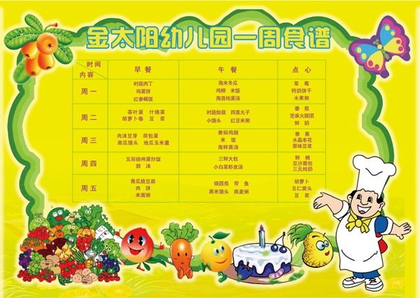 幼儿菜谱图片