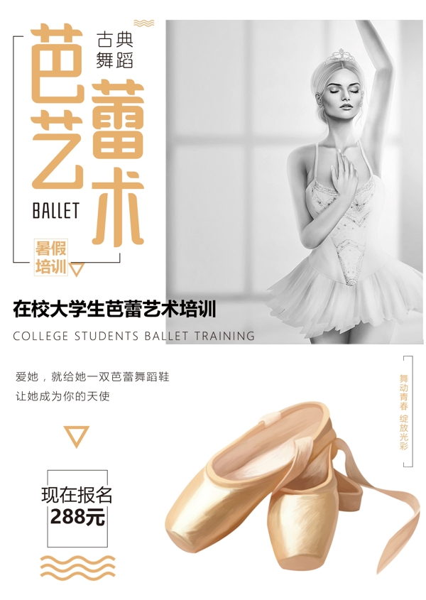 芭蕾舞舞蹈培训宣传单